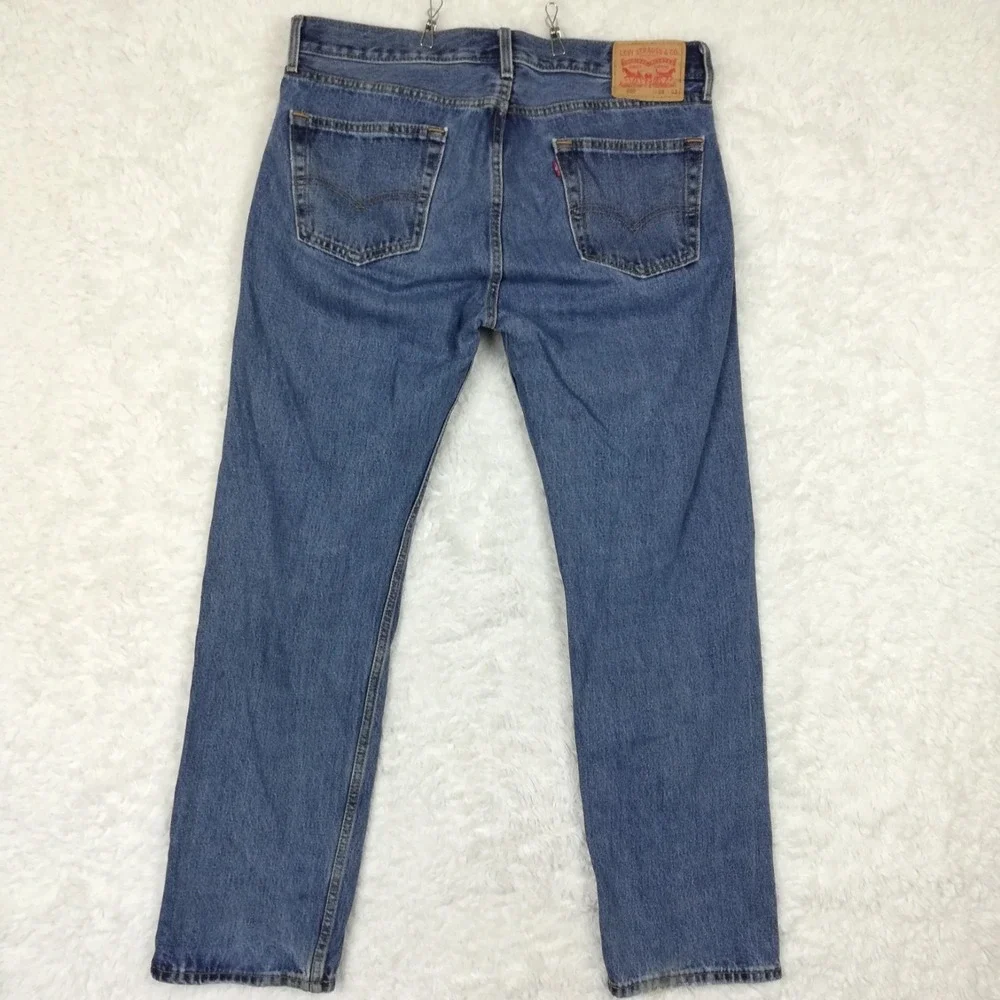 Levi's Mens Jeans 505 Straight Leg Blue Denim Medium Wash Regular Fit 35x32
